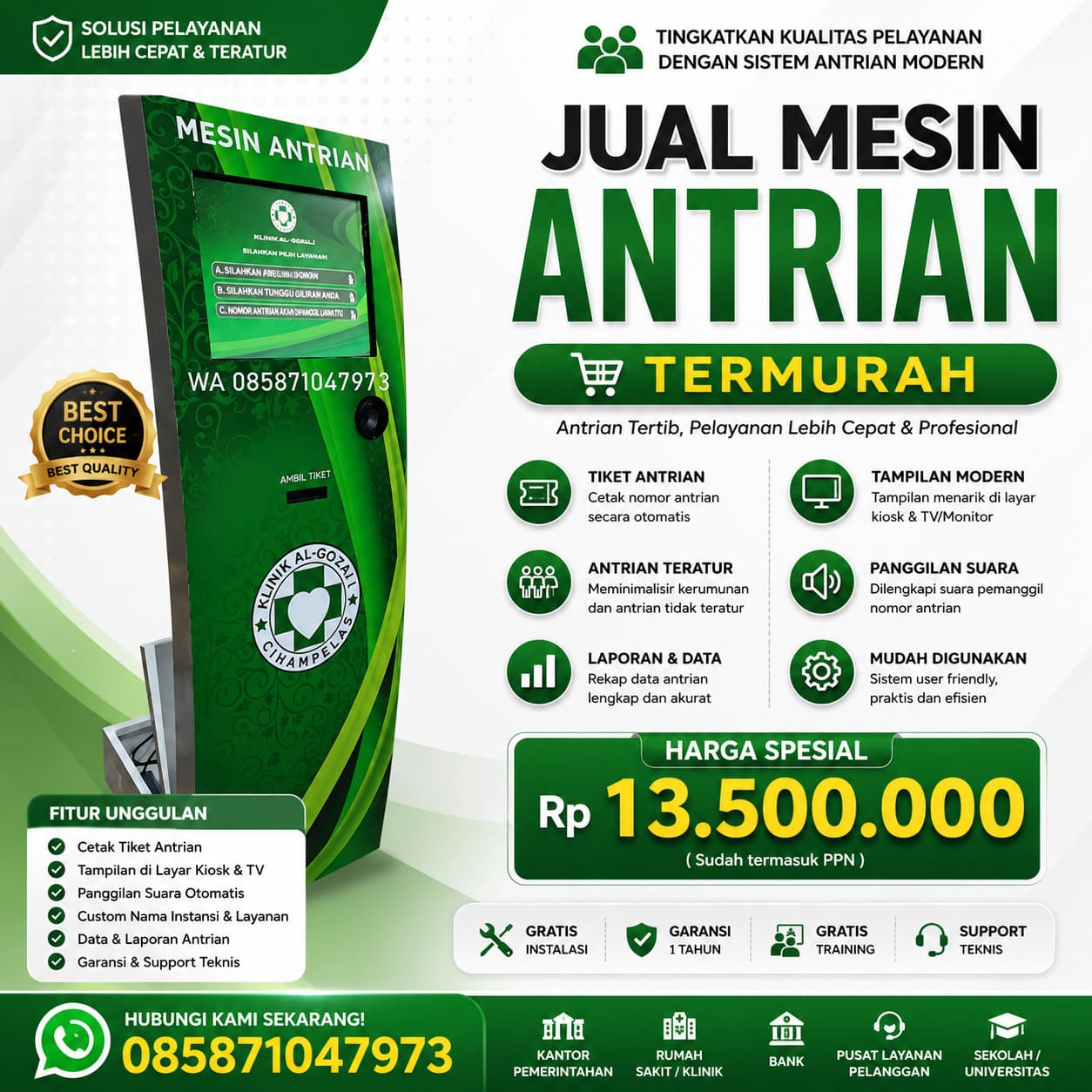 jual mesin antrian bandung