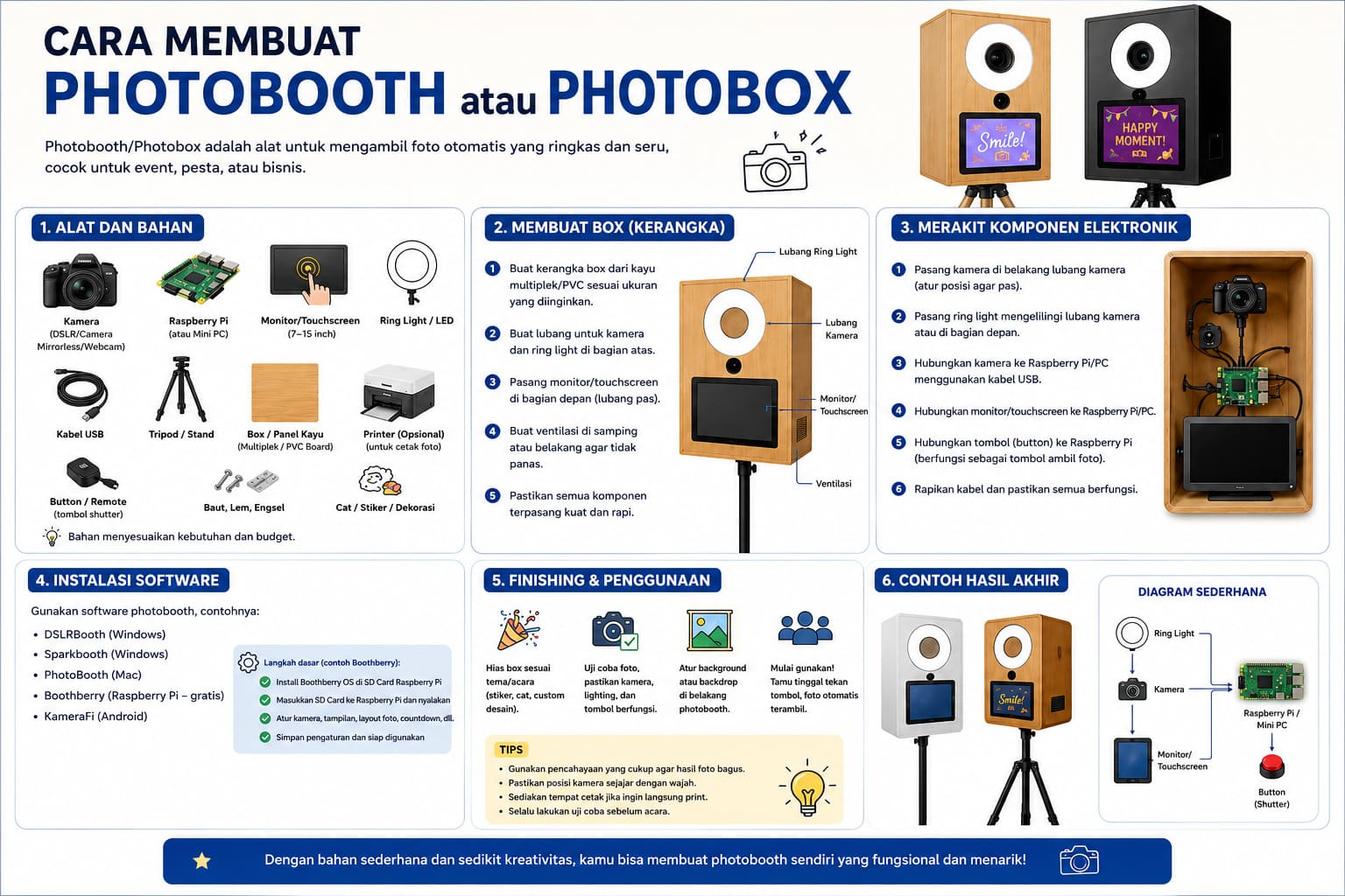 Cara Membuat Photobooth: Biaya, Harga & Bahan Lengkap