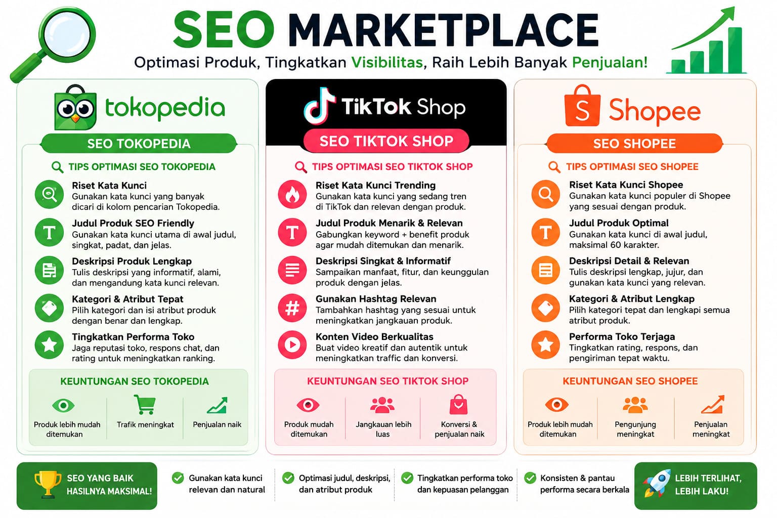 SEO Marketplace: Cara Produk Naik di Tokopedia & Shopee