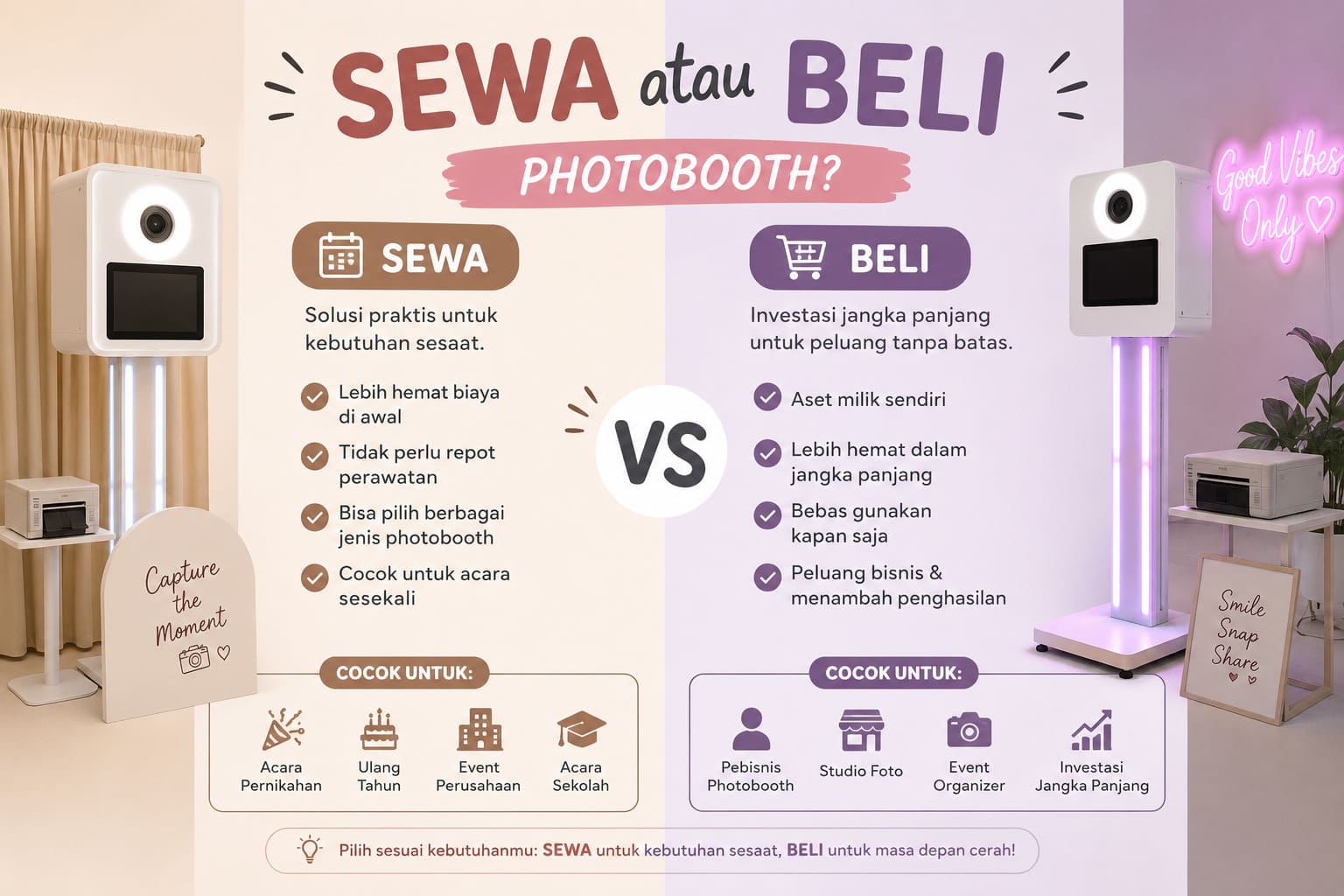 Tips Sewa Photobooth: 5 Hal Wajib Dicek Sebelum Acara